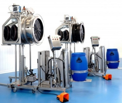 Barrel material conveying